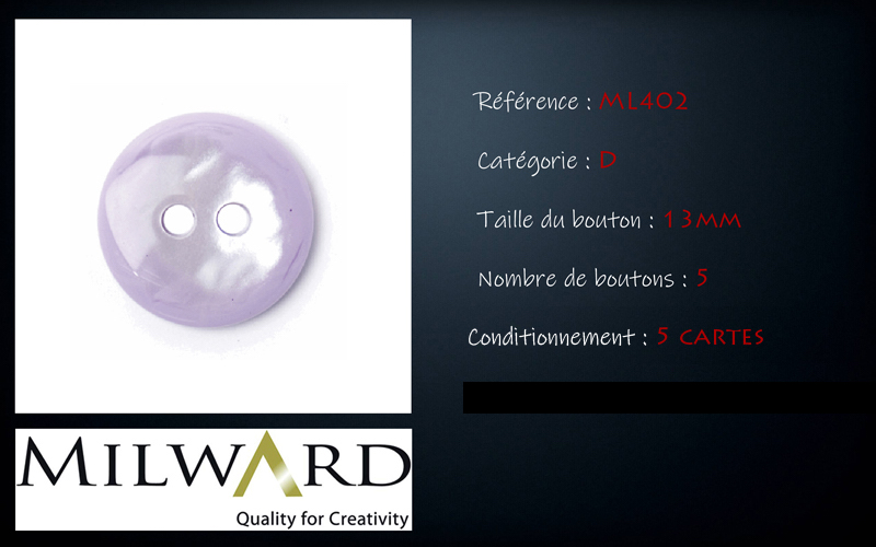 Boutons Milward - Code D, .
