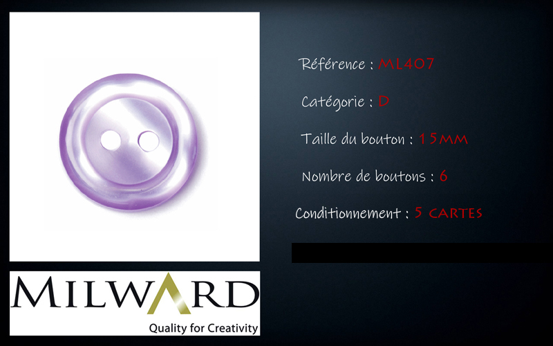 Boutons Milward - Code D, .