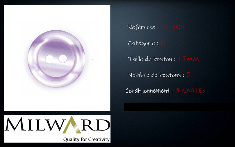 Boutons Milward - Code D, .