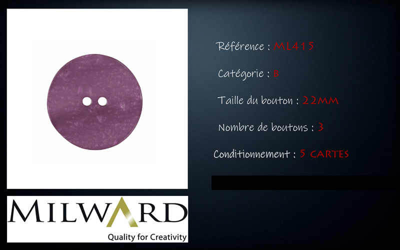 Boutons Milward - Code B, .