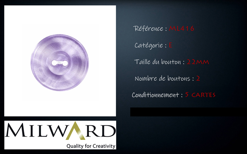 Boutons Milward - Code E, .