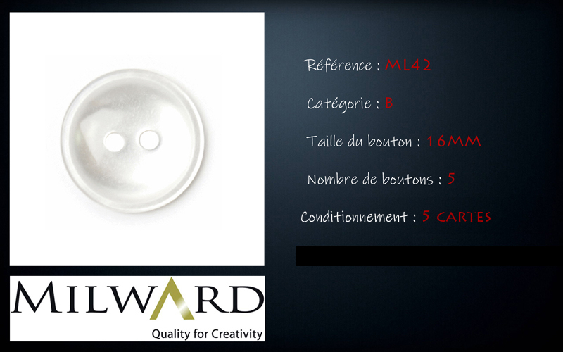 Boutons Milward - Code B, .