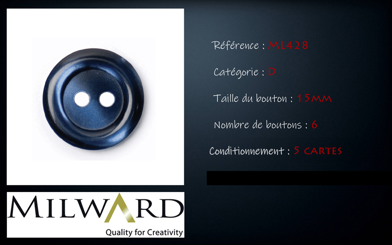 Boutons Milward - Code D, .