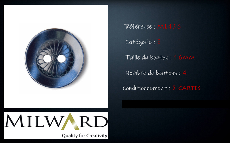 Boutons Milward - Code E, .