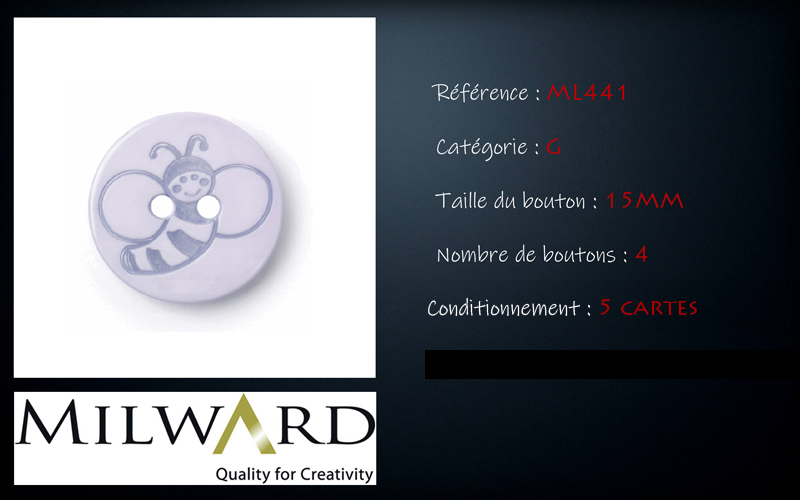 Boutons Milward - Code G, .