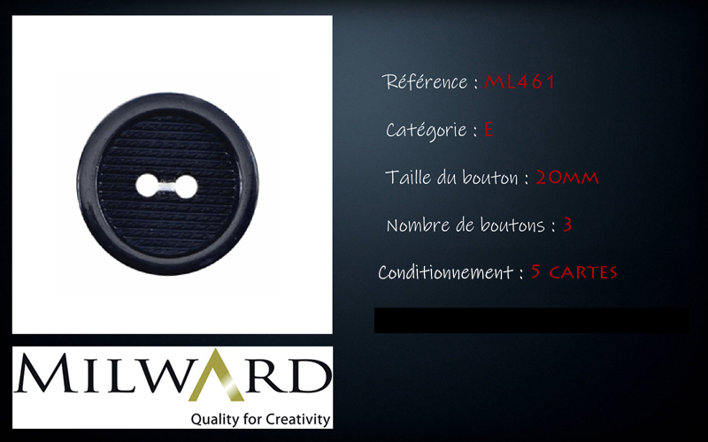 Boutons Milward - Code E, .