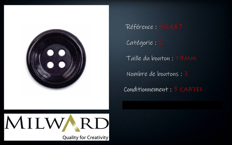 Boutons Milward - Code G, .