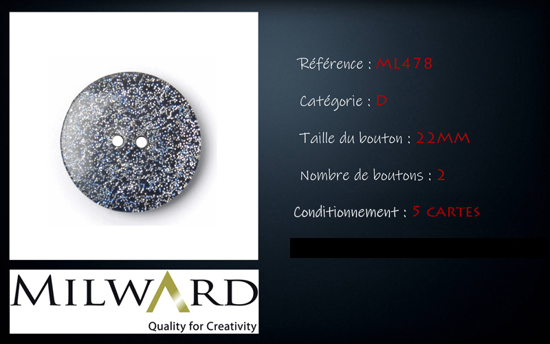 Boutons Milward - Code D, .