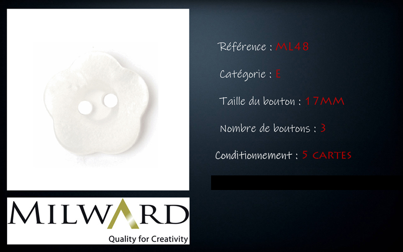 Boutons Milward - Code E, .