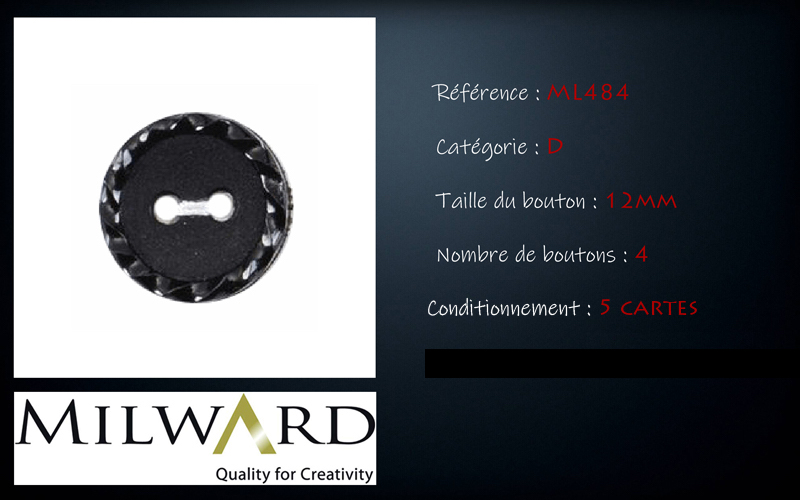 Boutons Milward - Code D, .