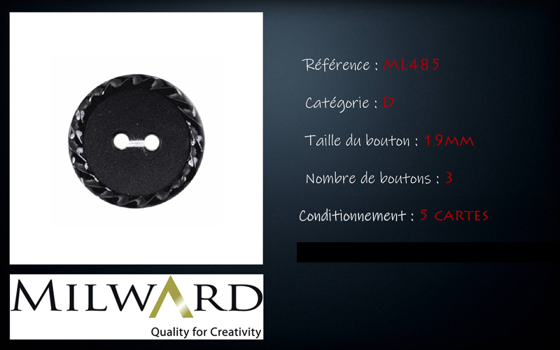 Boutons Milward - Code D, .