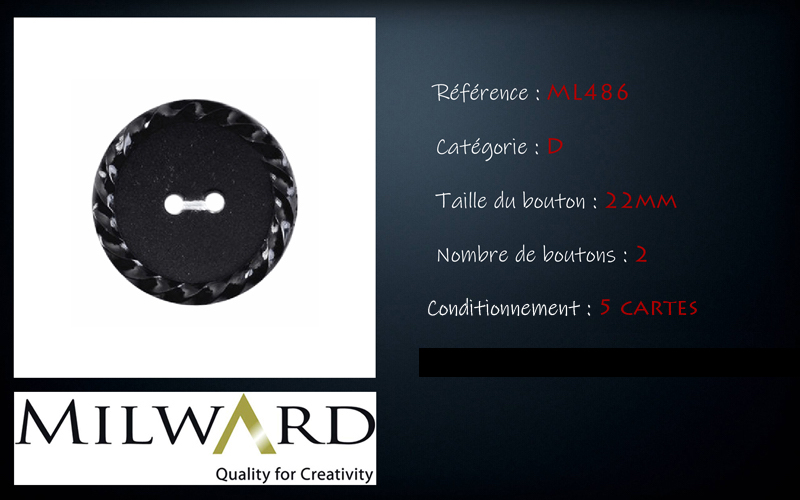 Boutons Milward - Code D, .
