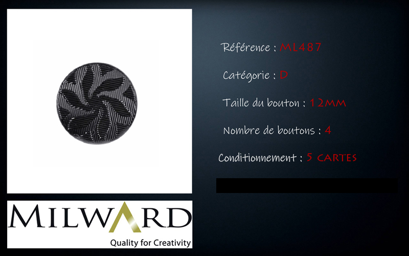 Boutons Milward - Code D, .