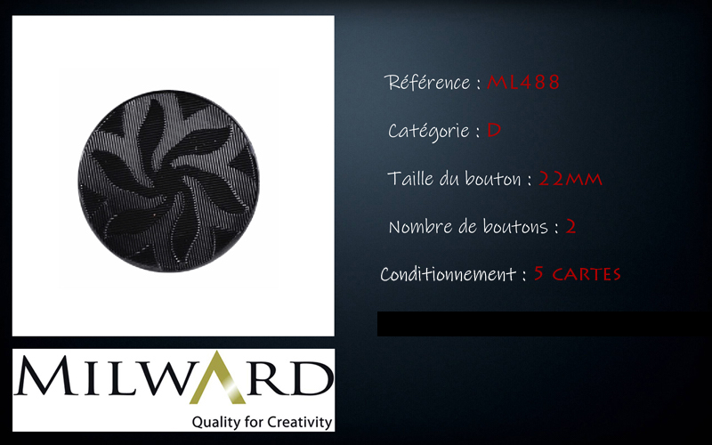 Boutons Milward - Code D, .