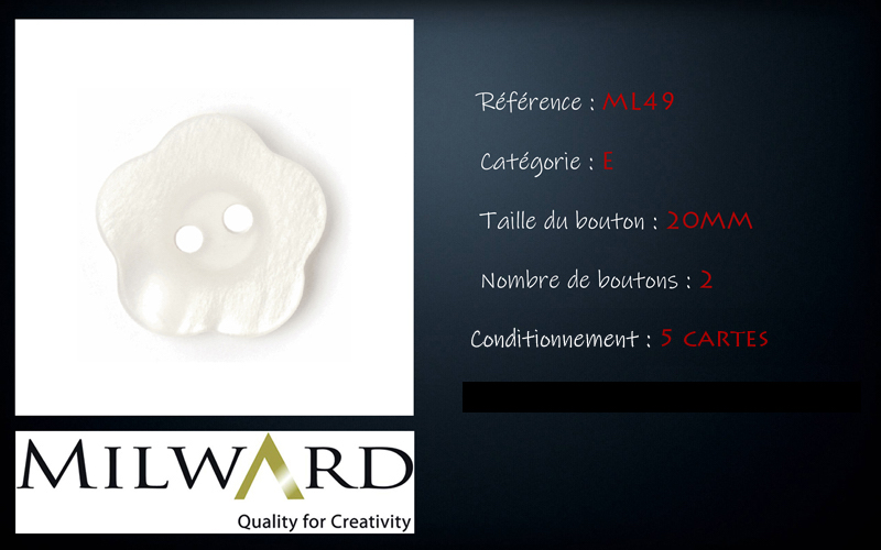 Boutons Milward - Code E, .