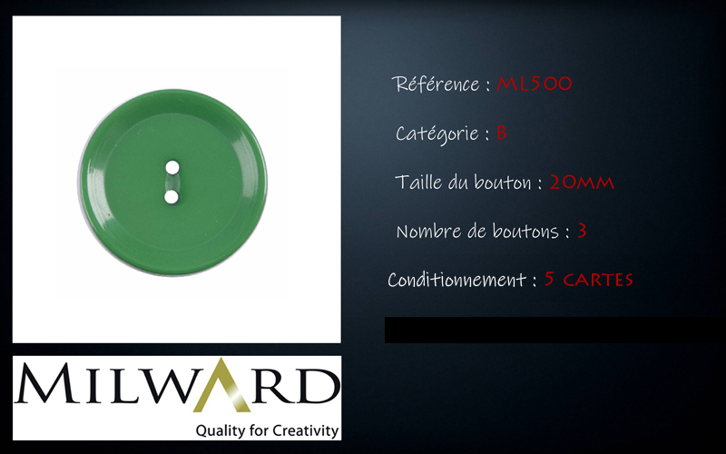 Boutons Milward - Code B, .