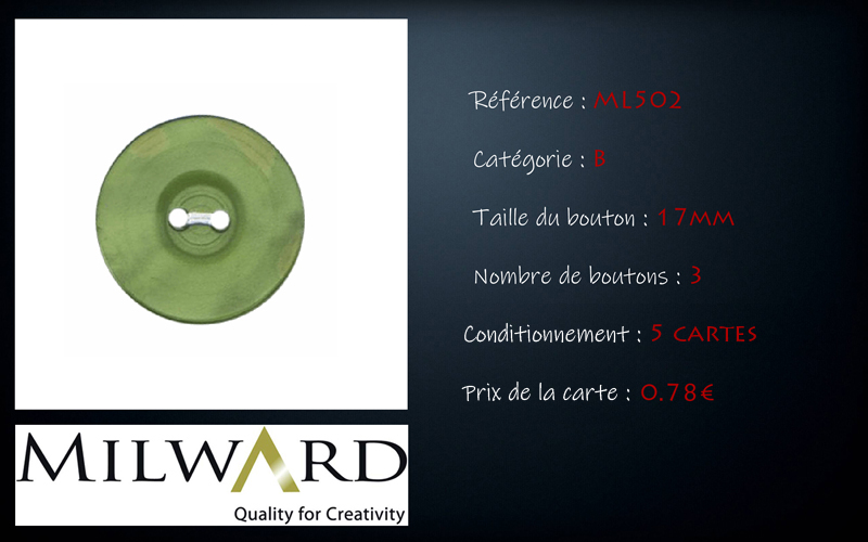 Boutons Milward - Code B, .