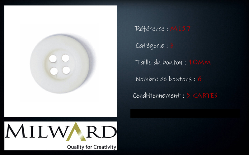Boutons Milward - Code B, .