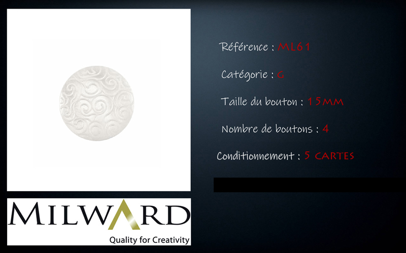 Boutons Milward - Code G, .