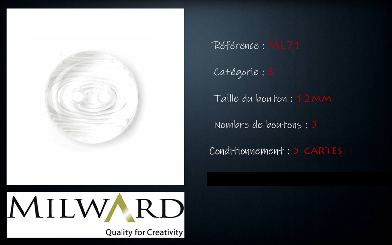 Boutons Milward - Code B, .