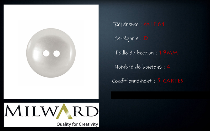 Boutons Milward - Code D, .