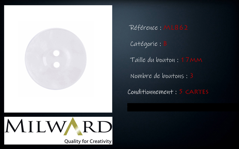 Boutons Milward - Code B, .