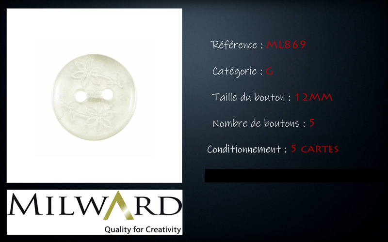 Boutons Milward - Code G, .