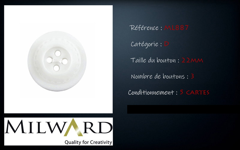 Boutons Milward - Code D, .