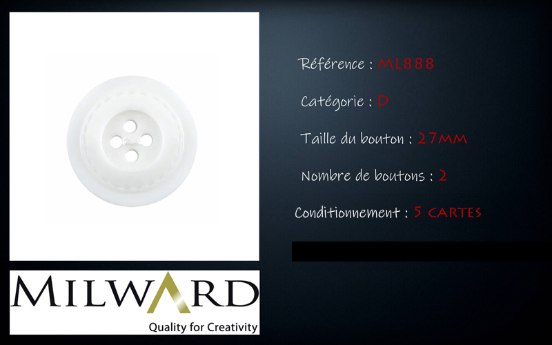 Boutons Milward - Code D, .