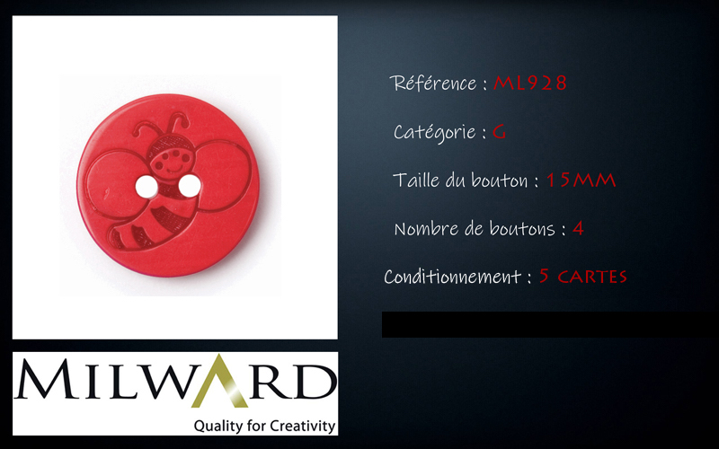Boutons Milward - Code G, .