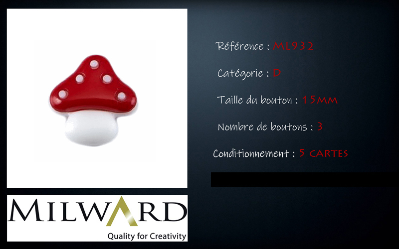 Boutons Milward - Code D, .