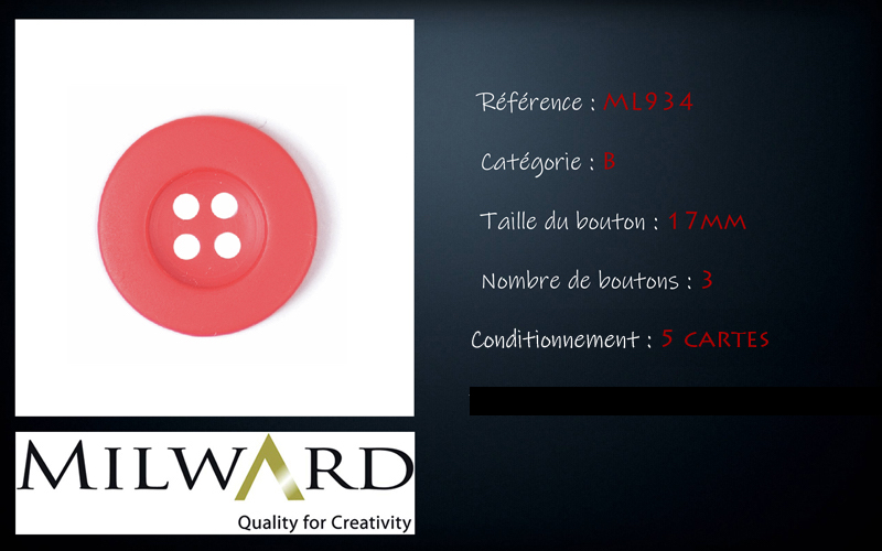 Boutons Milward - Code B, .