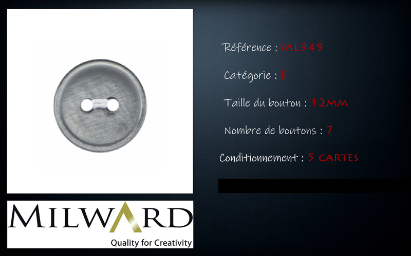 Boutons Milward - Code E, .