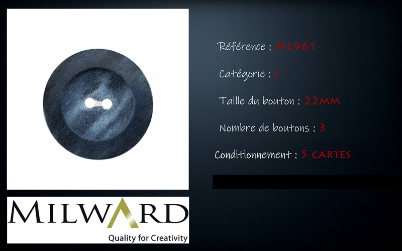 Boutons Milward - Code J, .