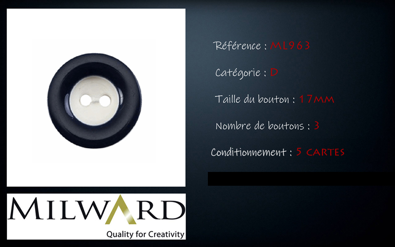 Boutons Milward - Code D, .