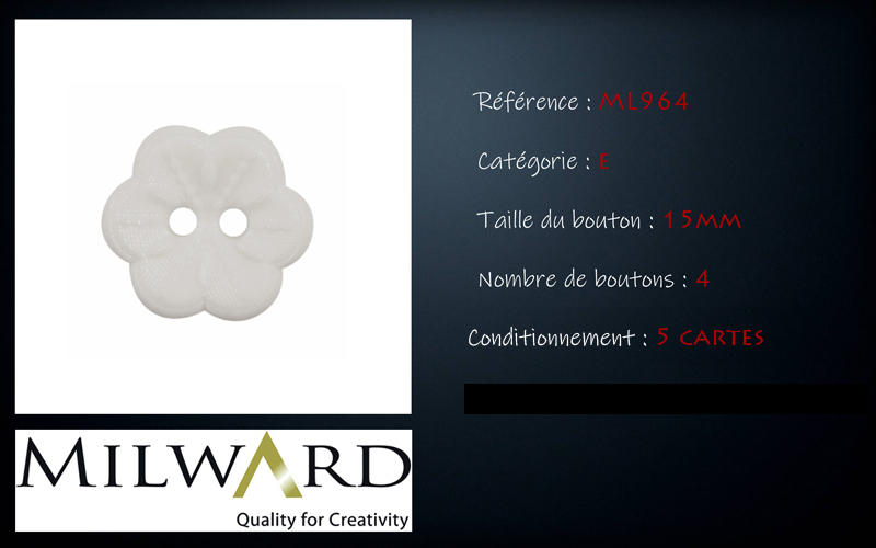 Boutons Milward - Code E, .