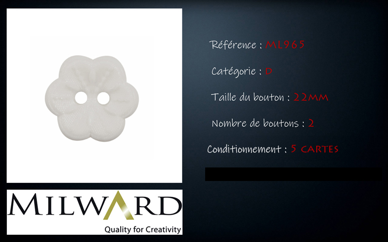 Boutons Milward - Code D, .