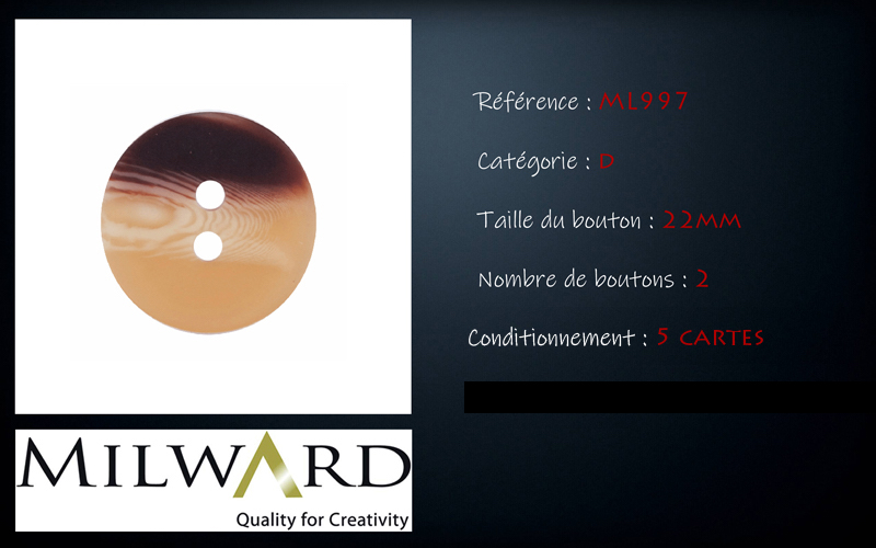 Boutons Milward - Code D, .