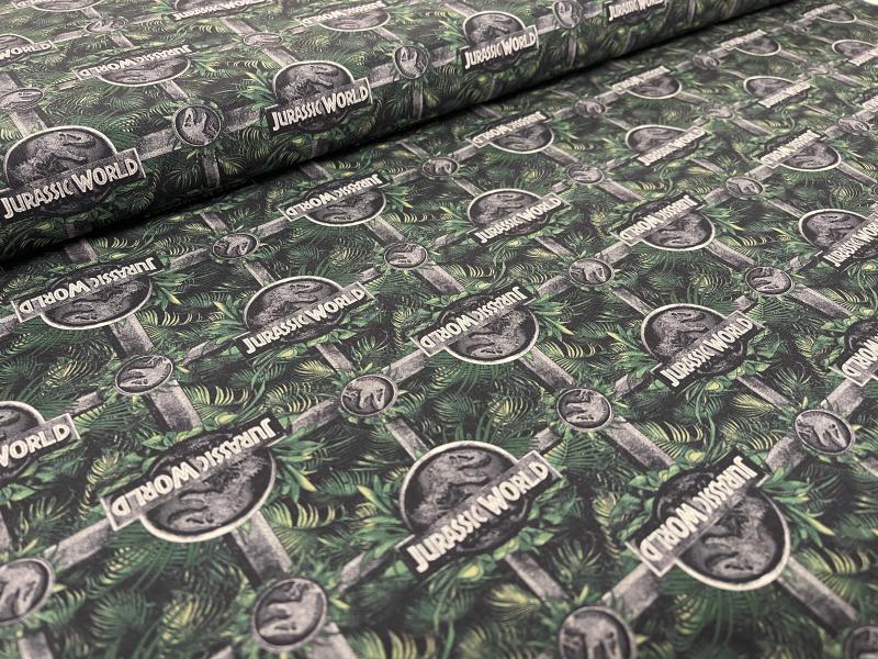 Popeline Licence Impression Digitale - Jurrassic World, 150cm.
