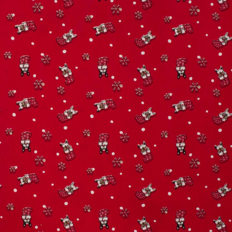 Tissus-Noel Popeline Imprimée - Noël