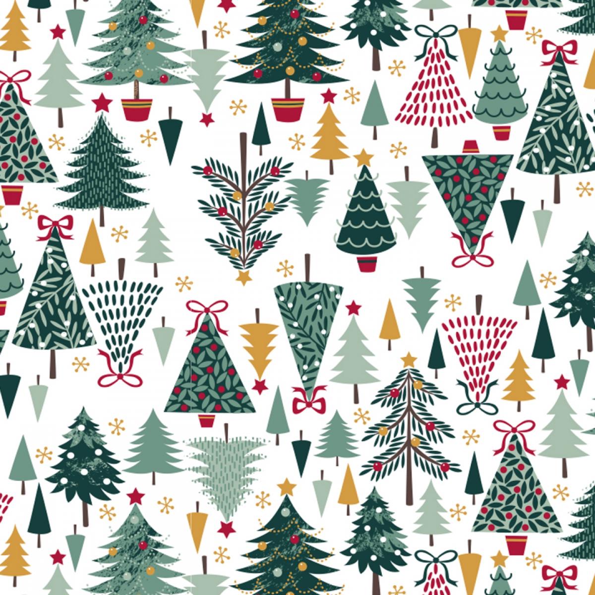 Tissus-Nol Popeline Imprimée - Noël